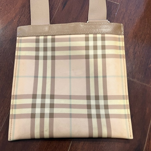 Authentic Burberry Pink Nova Check Coated Canvas Crossbody Bag Purse - Vintage - Picture 5 of 12